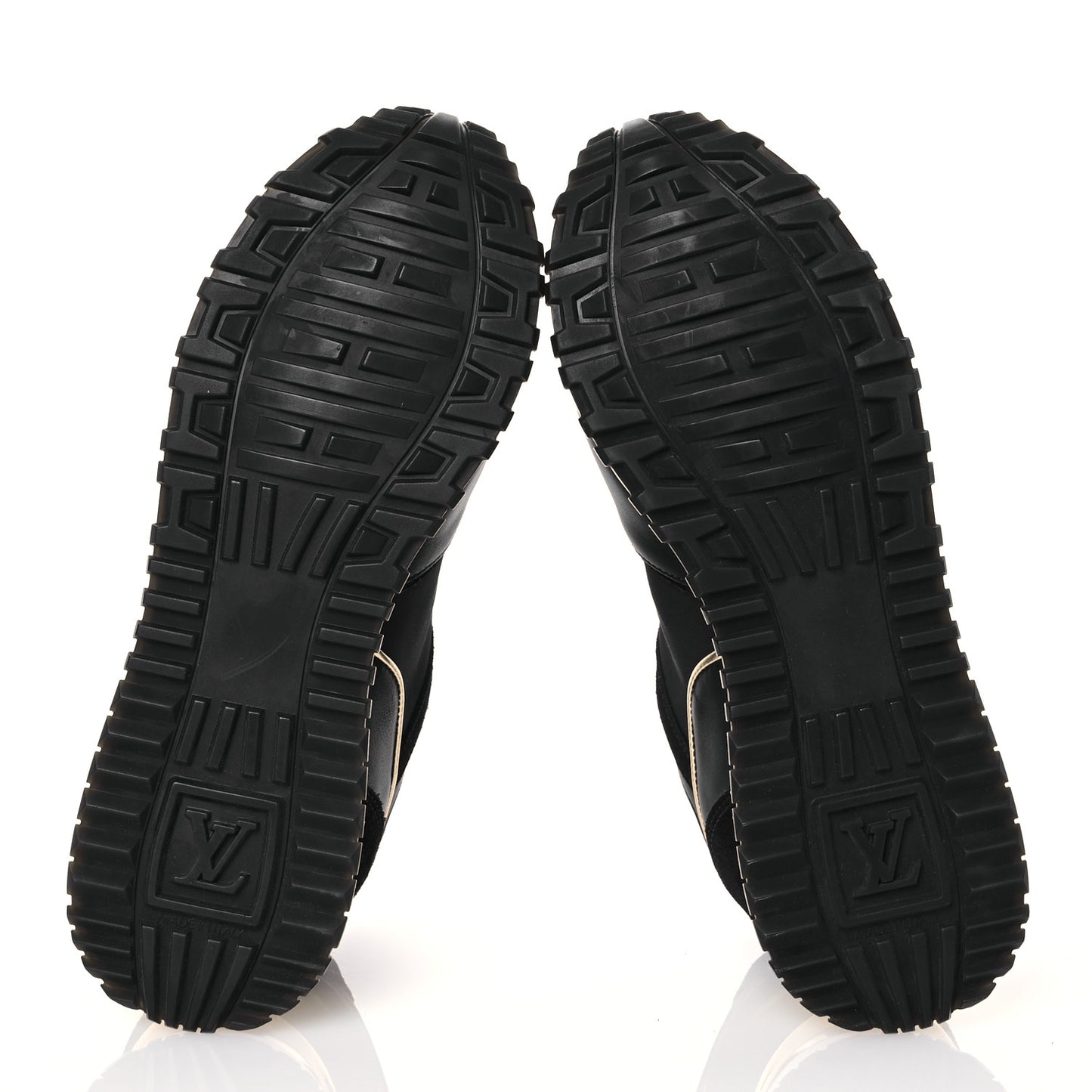 Suede Calfskin Recycled Monogram Nylon Run Away Sneakers 38 Black