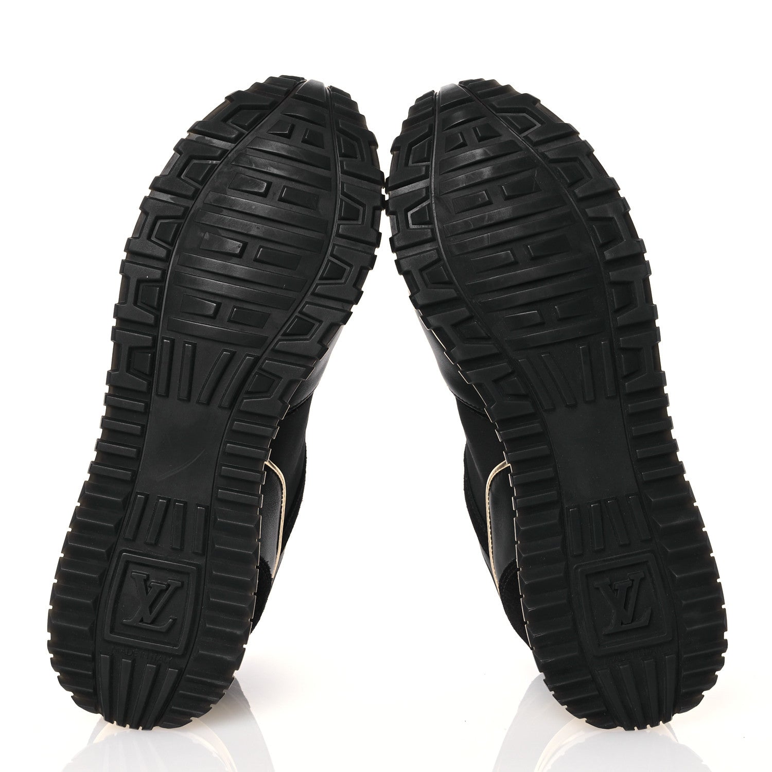 Louis Vuitton Suede Calfskin Recycled Monogram Nylon Run Away Sneakers 38 Black 6 of 11
