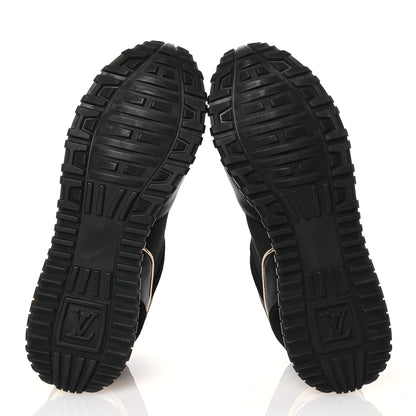 Louis Vuitton Suede Calfskin Recycled Monogram Nylon Run Away Sneakers 38 Black 6 of 11