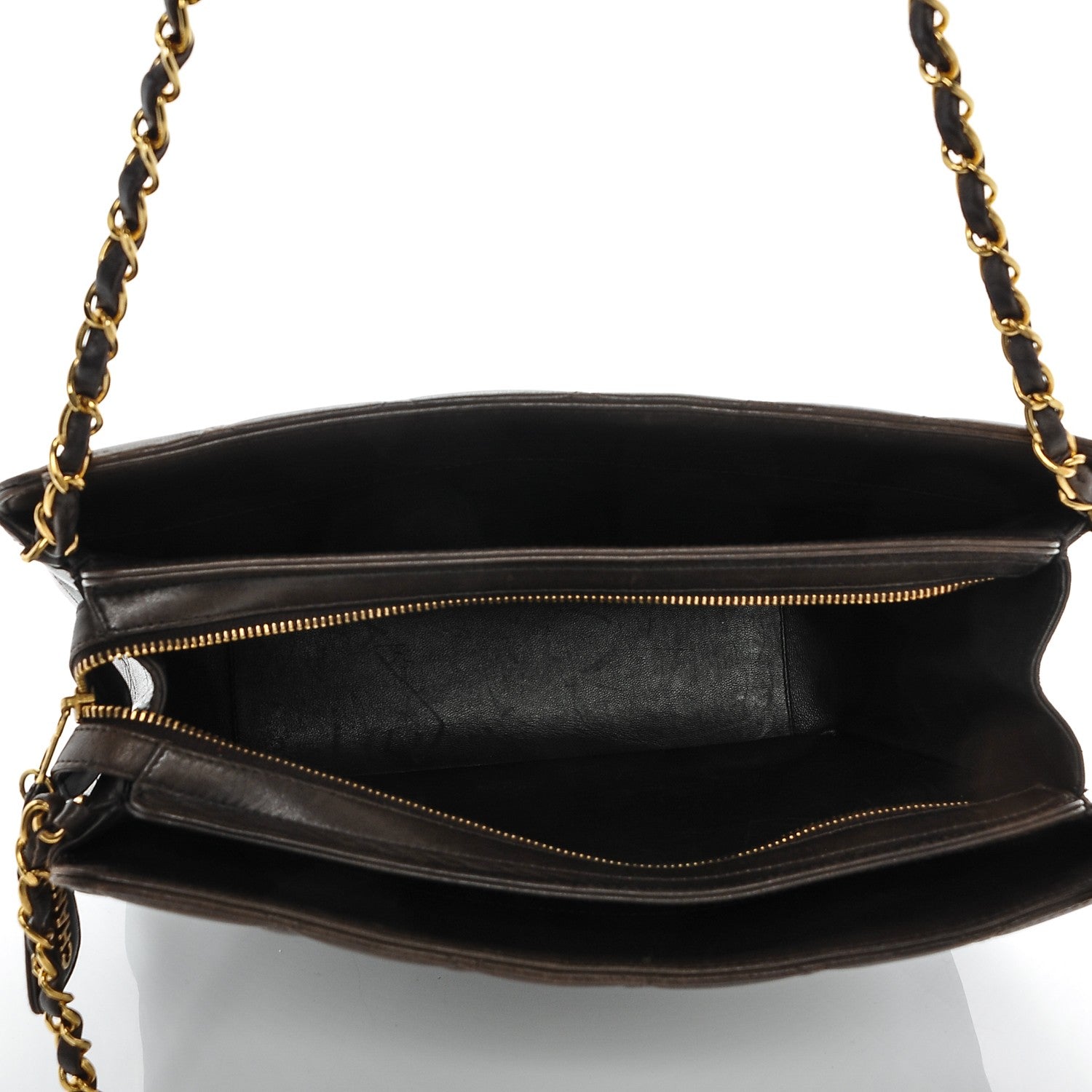 Chanel Lambskin Quilted Tote Brown 5 of 8