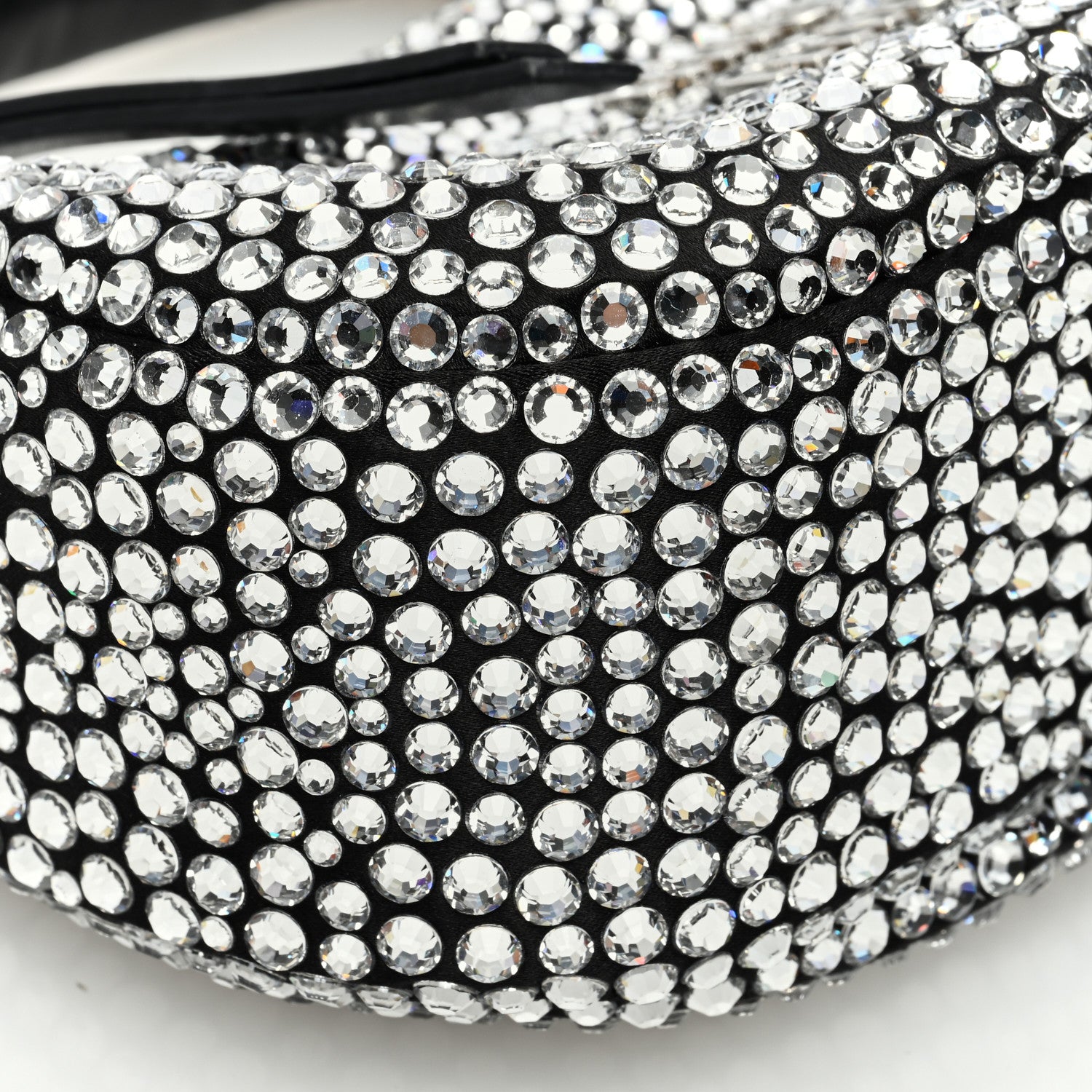 Miu Miu Crystal Silk Starlight Mini Wander Hobo Black 9 of 11