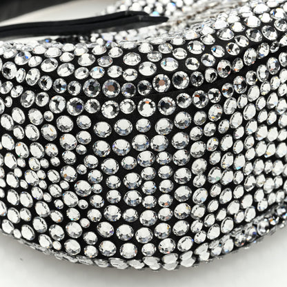 Miu Miu Crystal Silk Starlight Mini Wander Hobo Black 9 of 11