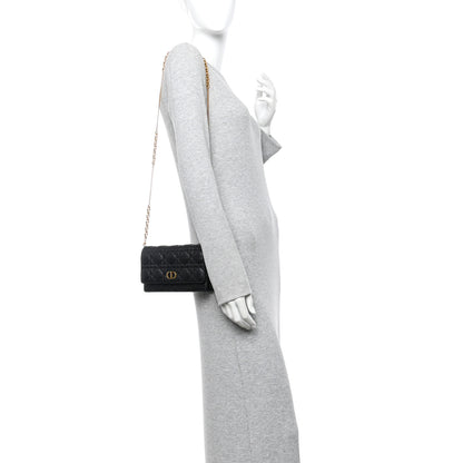 Christian Dior Supple Calfskin Caro Pouch with Chain Black 2 of 10