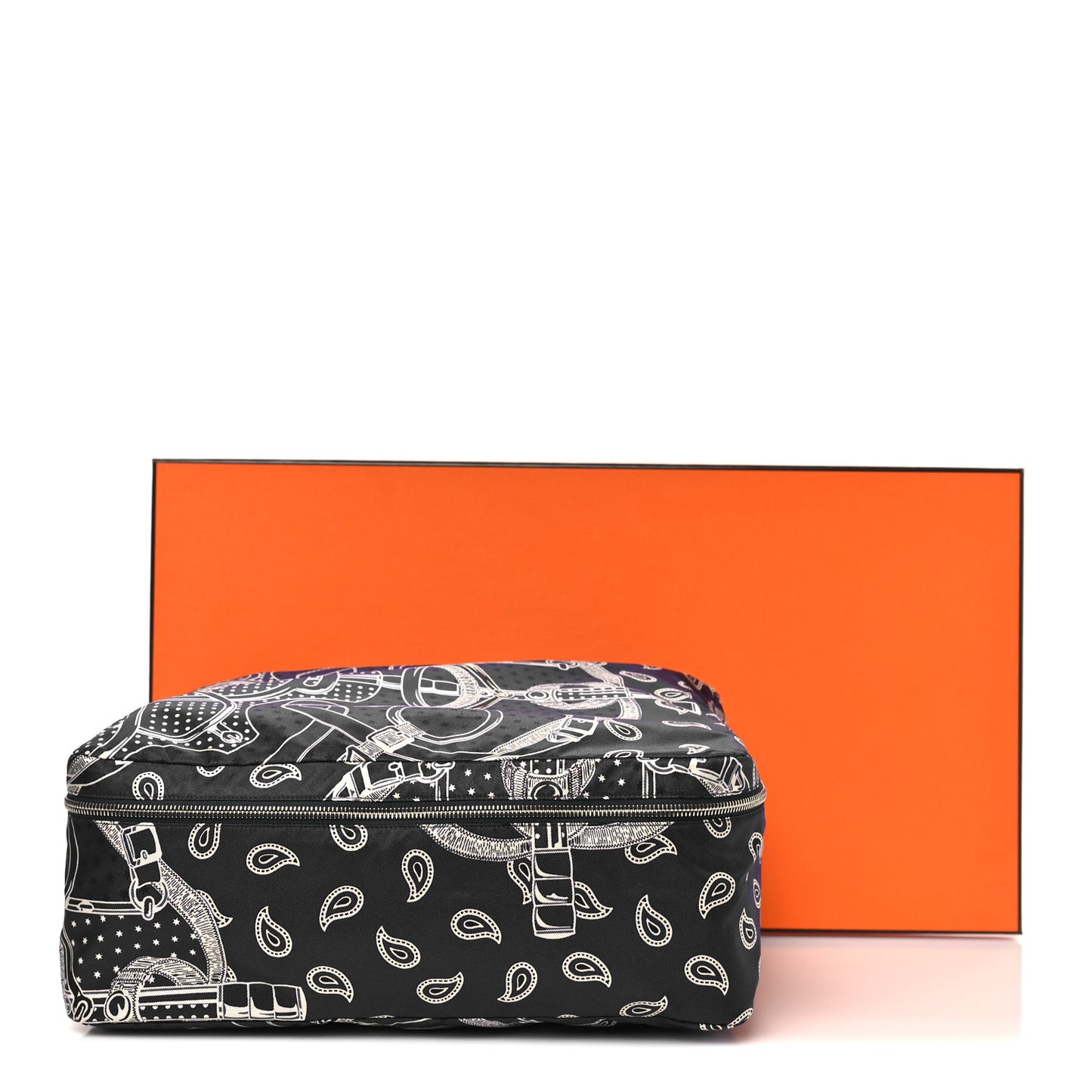 Silk Eperon d'Or Bandana Travelsilk PM Cube Bleu Nuit Fauve