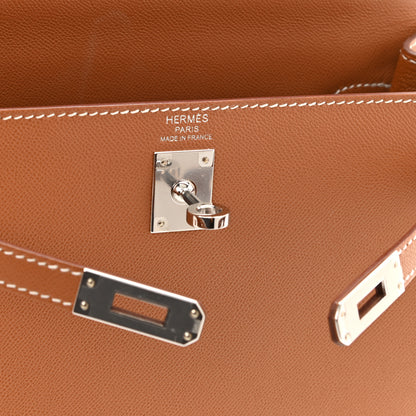 Hermes Madame Calfskin Kelly Sellier 25 Gold 6 of 12