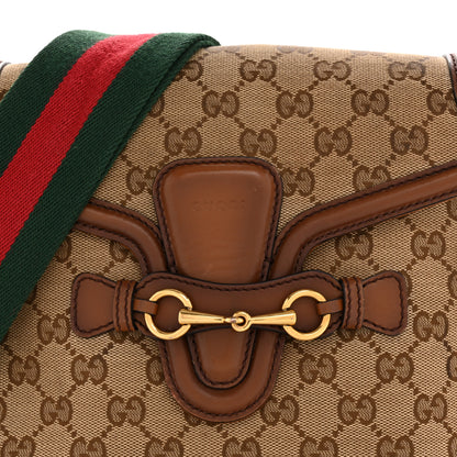 Gucci Monogram Medium Lady Web Shoulder Bag Beige Cuir 8 of 14