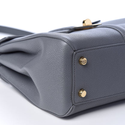 Celine Grained Calfskin Small 16 Top Handle Bag Medium Grey 7 of 9