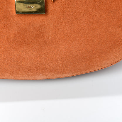 Chloe Suede Smooth Calfskin Drew Shoulder Bag Classic Tobacco 10 of 12