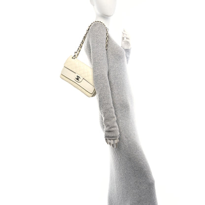 Chanel Patent Calfskin Quilted Rectangular Double Flap White 2 of 10