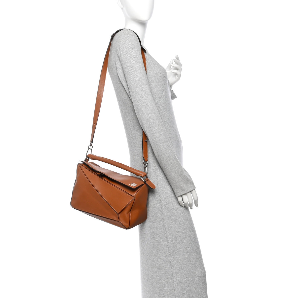 Calfskin Medium Puzzle Bag Tan