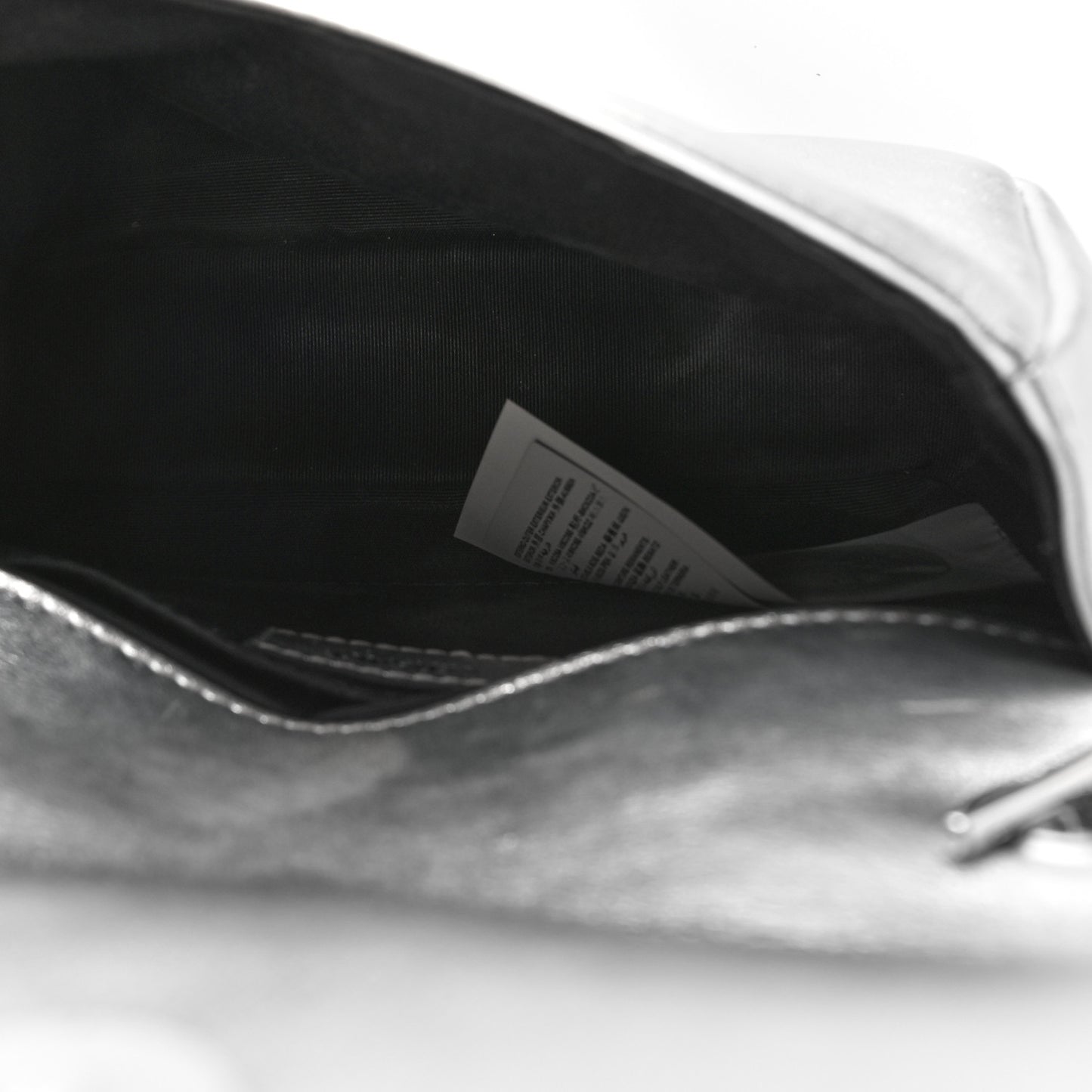Palazzo Crystal Chain Evening Bag Silver