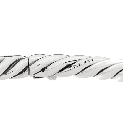 David Yurman Sterling Silver Diamond 5mm Midnight Melange Bangle Bracelet 8 of 8