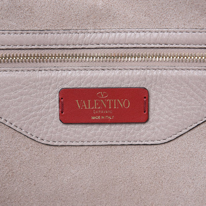Valentino Garavani Grained Calfskin Rockstud Shoulder Tote Poudre 10 of 10