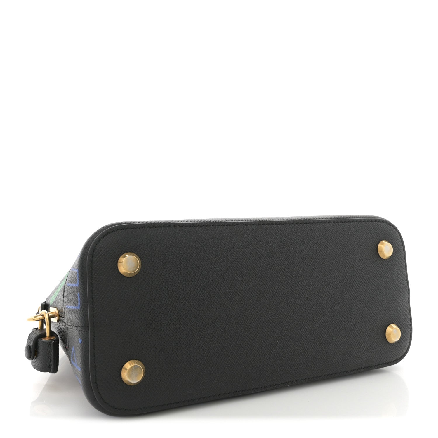 Balenciaga Signature Grained Calfskin Graffiti S Ville Top Handle Bag Black Multicolor 4 of 10