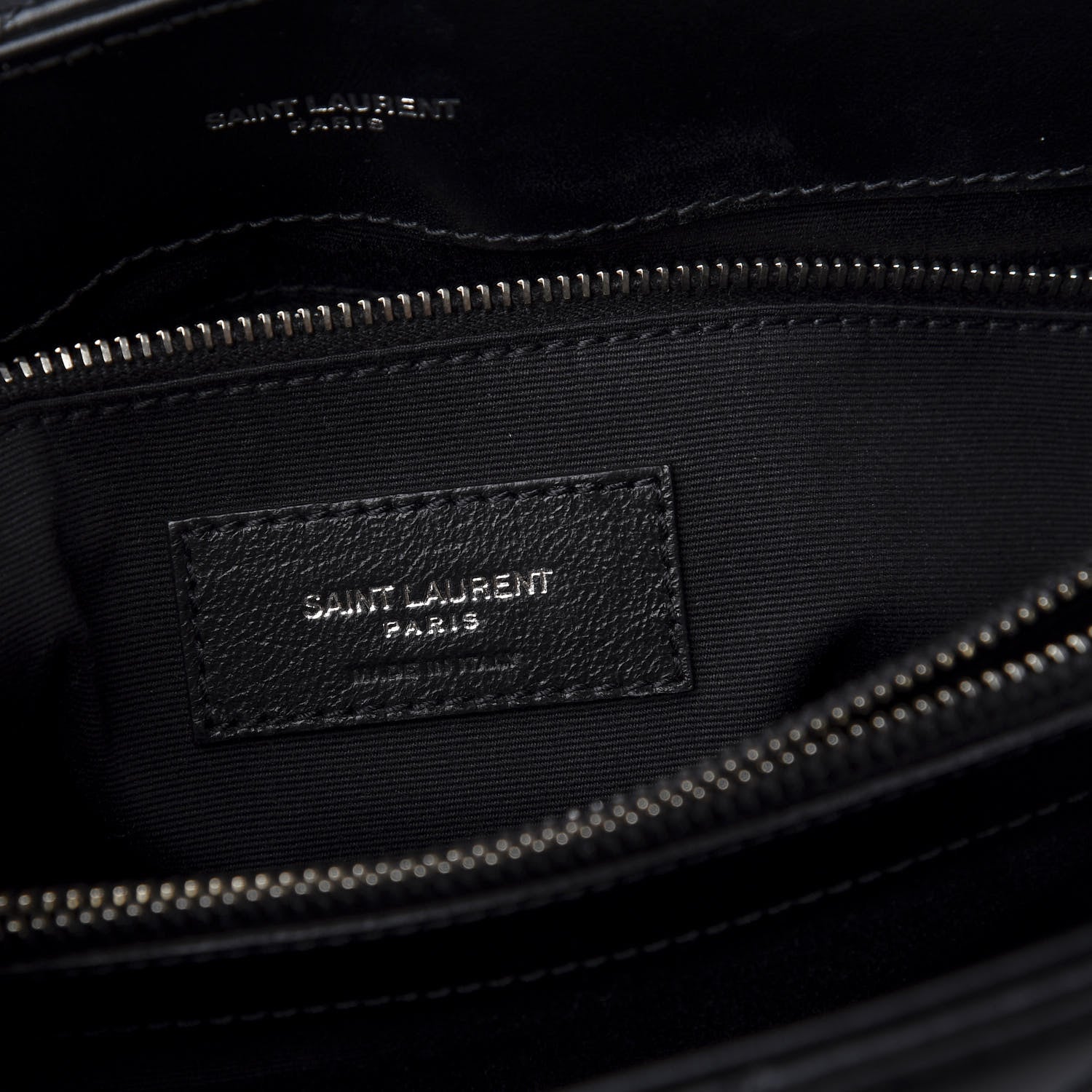 Saint Laurent Calfskin Y Quilted Monogram Medium Loulou Chain Satchel Black 10 of 12