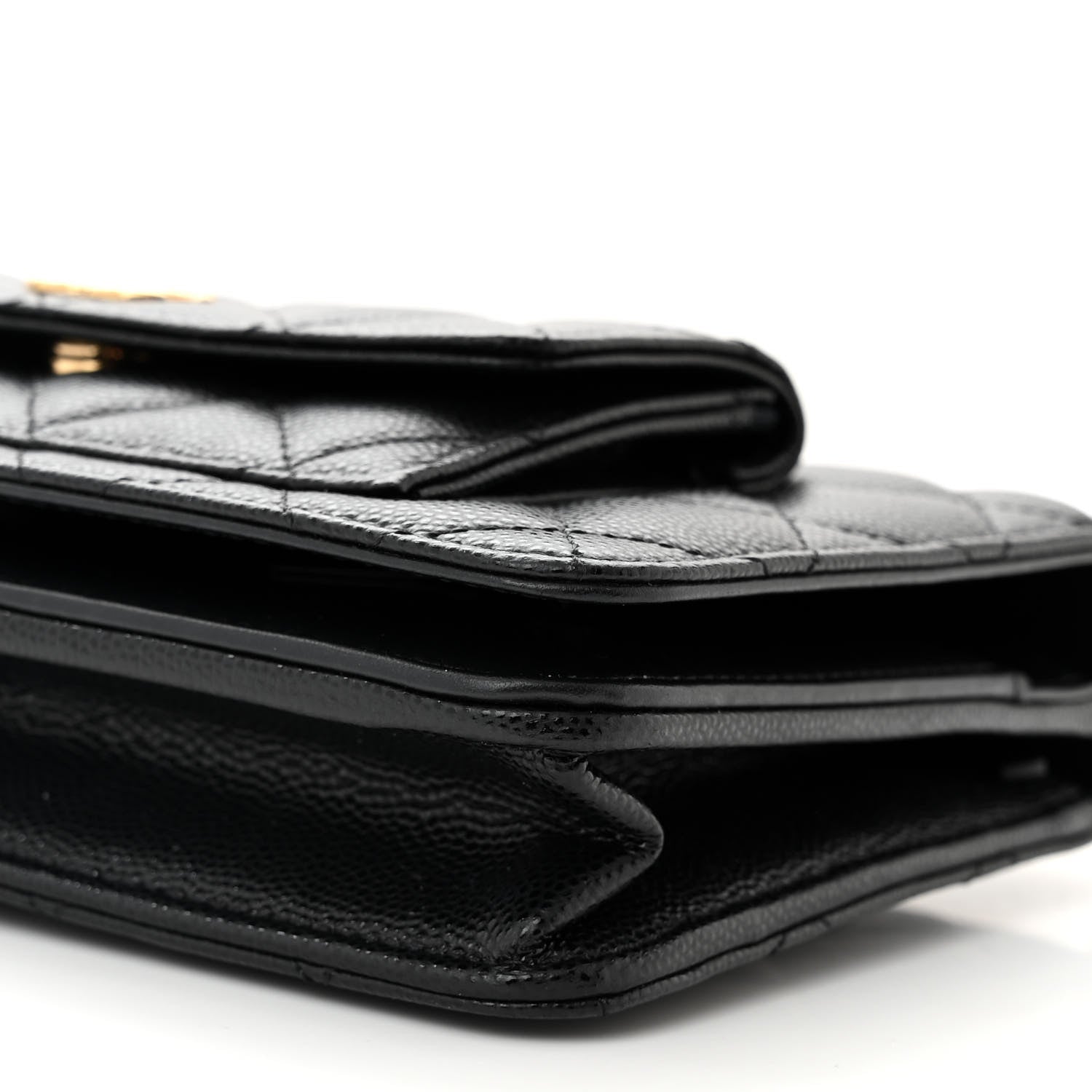 Chanel Caviar Quilted Pocket Clutch With Chain WOC Black 11 of 13