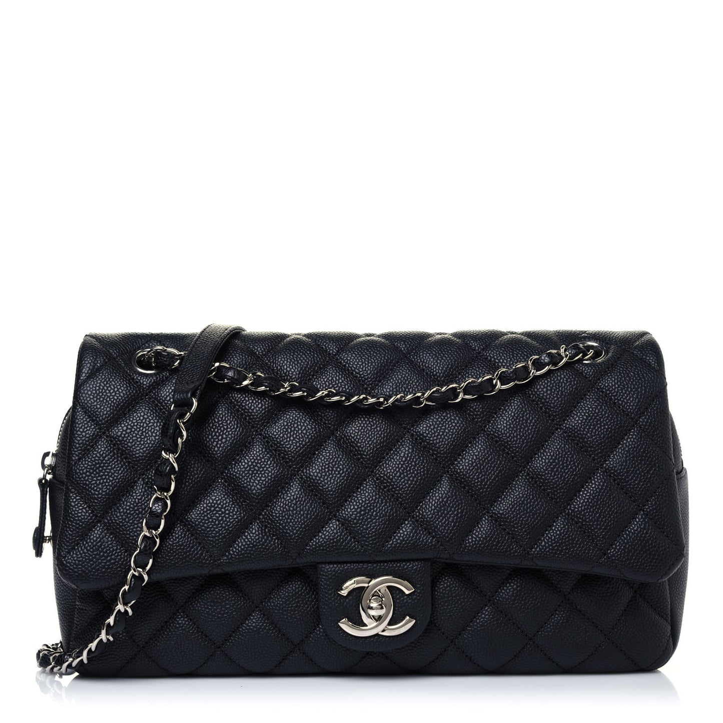 Caviar Quilted Jumbo Easy Flap Black