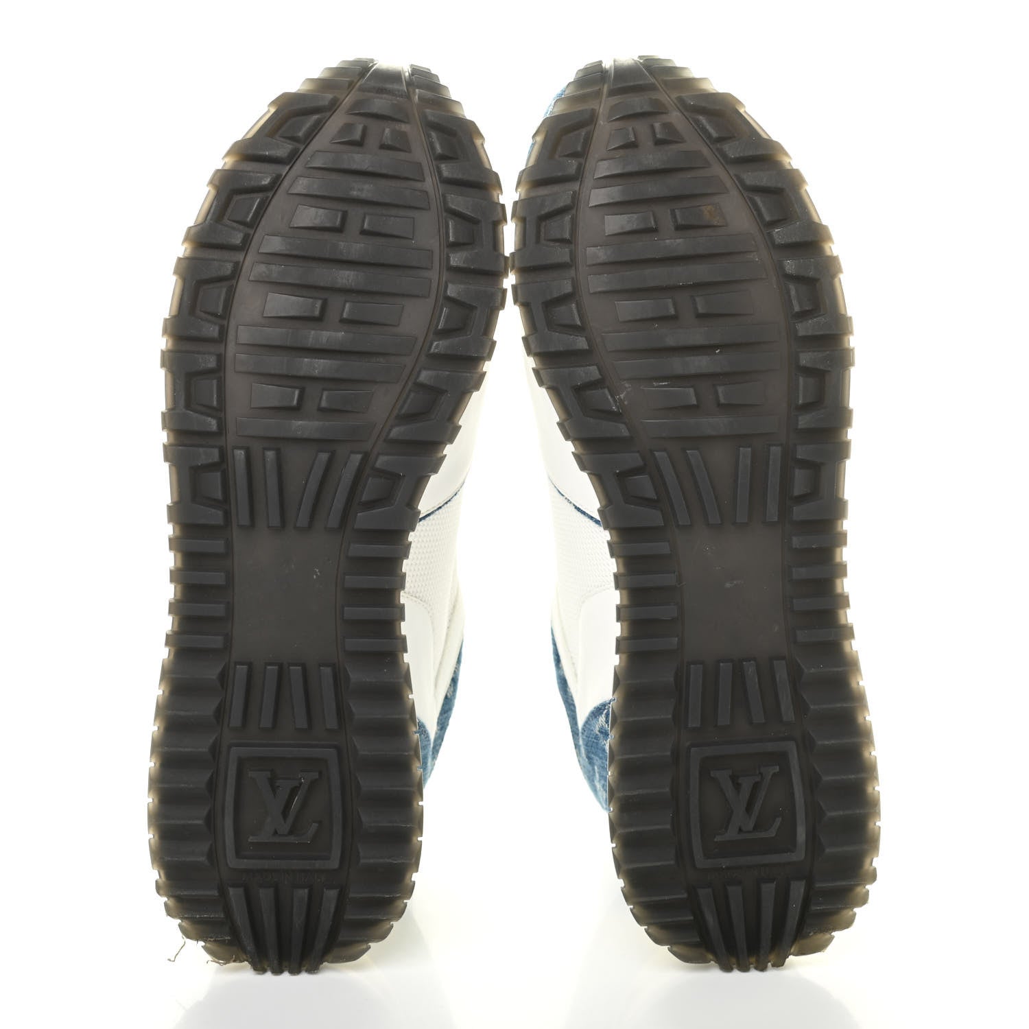Louis Vuitton Calfskin Monogram Denim Run Away Sneakers 38 White 5 of 11