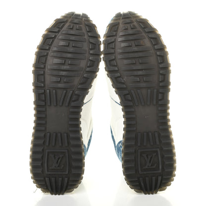 Louis Vuitton Calfskin Monogram Denim Run Away Sneakers 38 White 5 of 11
