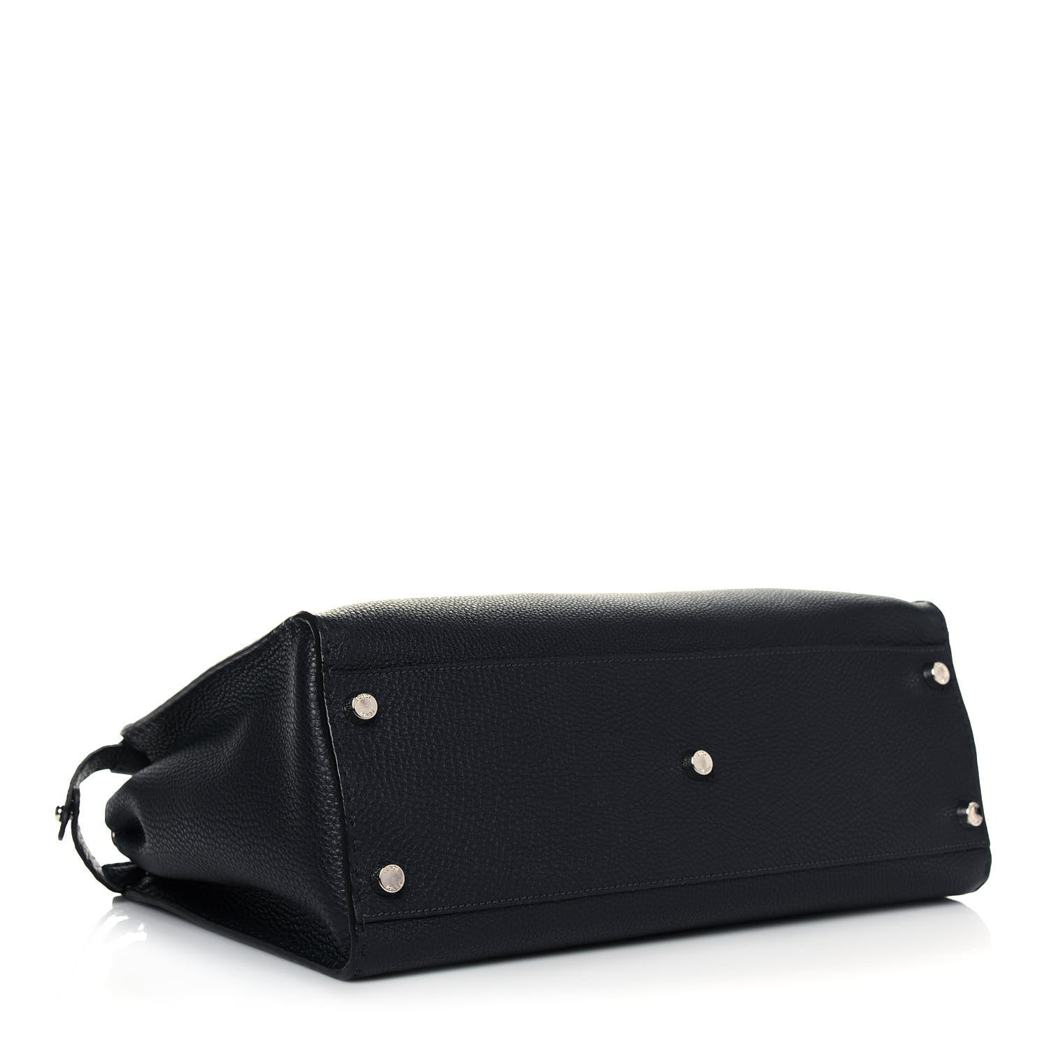 Fendi Cuoio Romano Selleria Bi-Color Large Mens Peekaboo Iconic Essential Satchel Lavagna Black 4 of 13