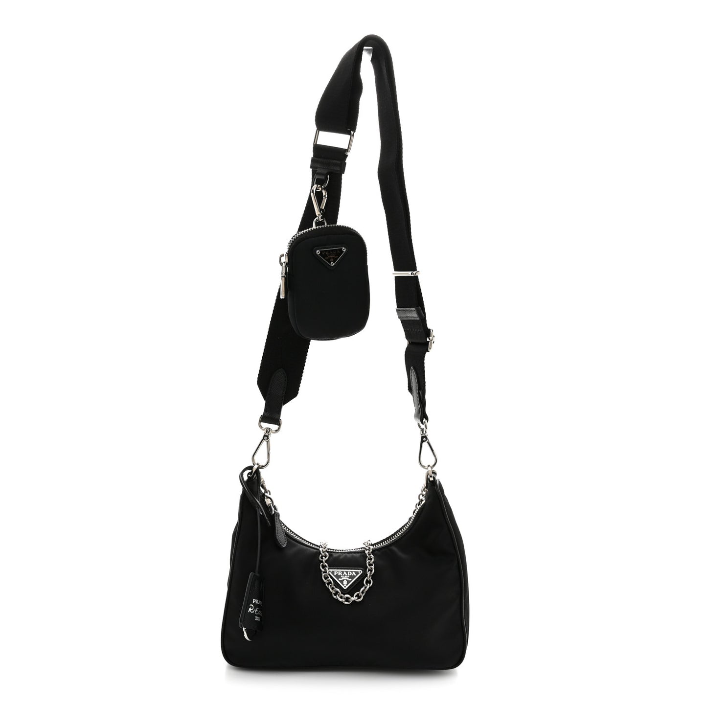 Re-Nylon Saffiano Re-Edition 2005 Shoulder Bag Black