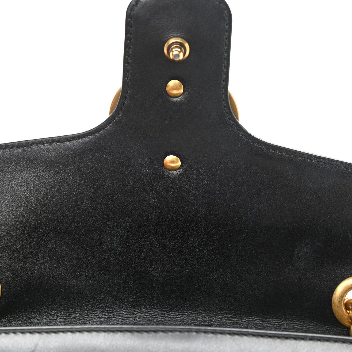 Gucci Calfskin Matelasse Small GG Marmont Shoulder Bag Black 11 of 12