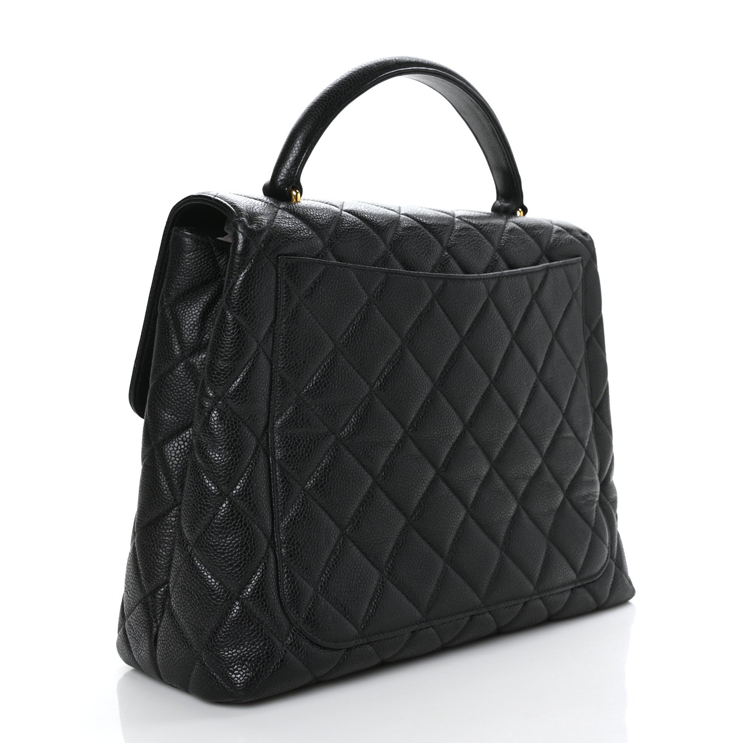 Chanel Caviar Quilted Jumbo Kelly Flap Black 3 of 10