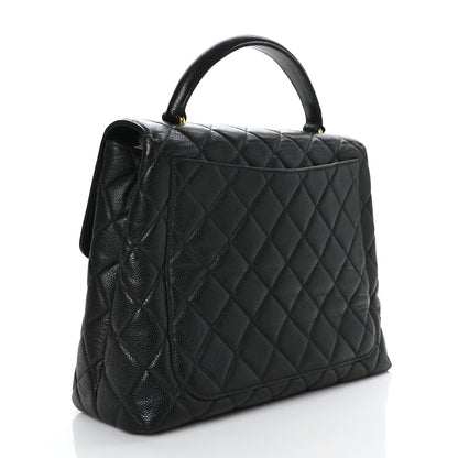Chanel Caviar Quilted Jumbo Kelly Flap Black 3 of 10