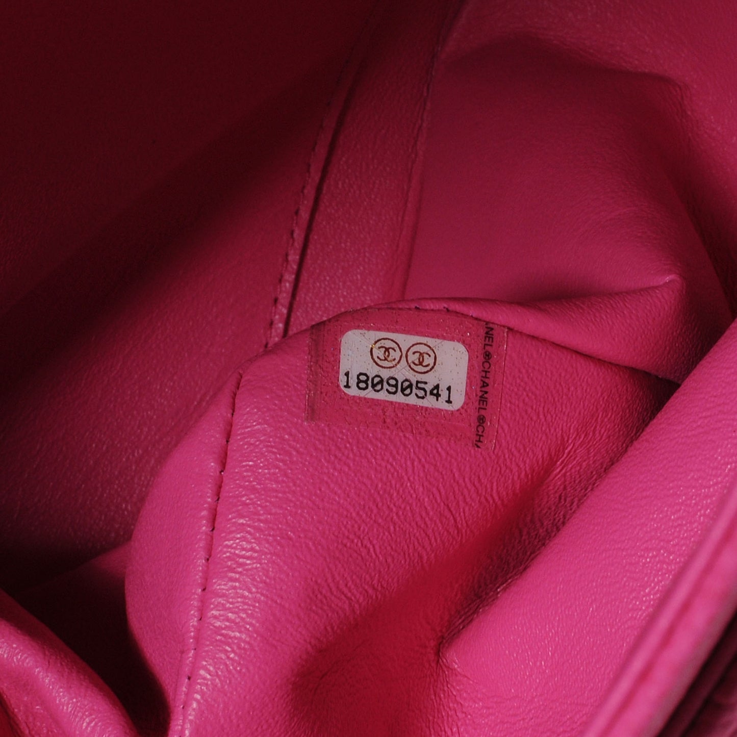 Iridescent Caviar Jumbo Double Flap Hot Pink