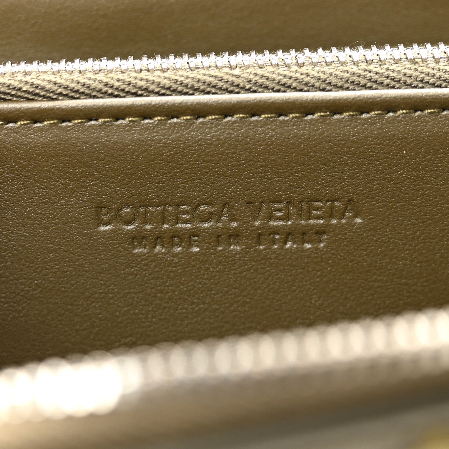 Bottega Veneta Nappa Intrecciato Zip Around Wallet Kaki Fondent Mustard 6 of 7