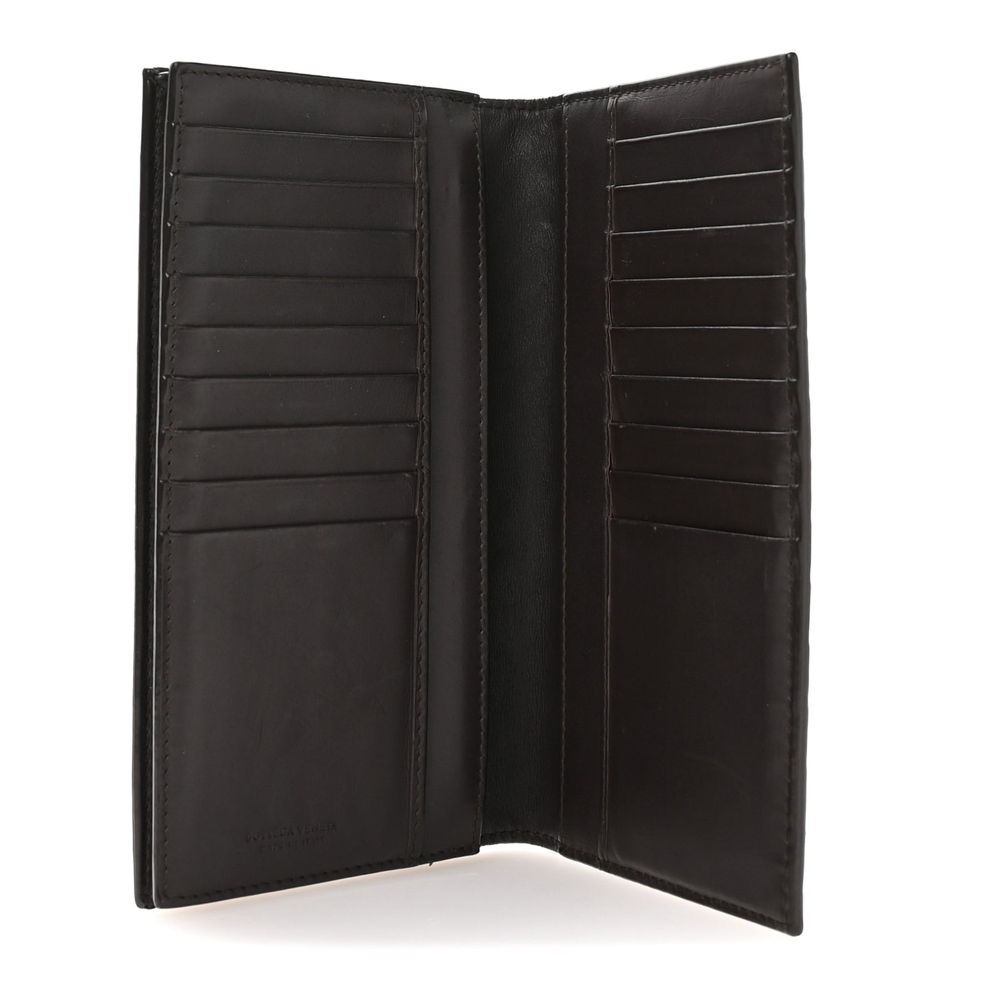 Nappa Intrecciato Continental Flap Wallet Brown