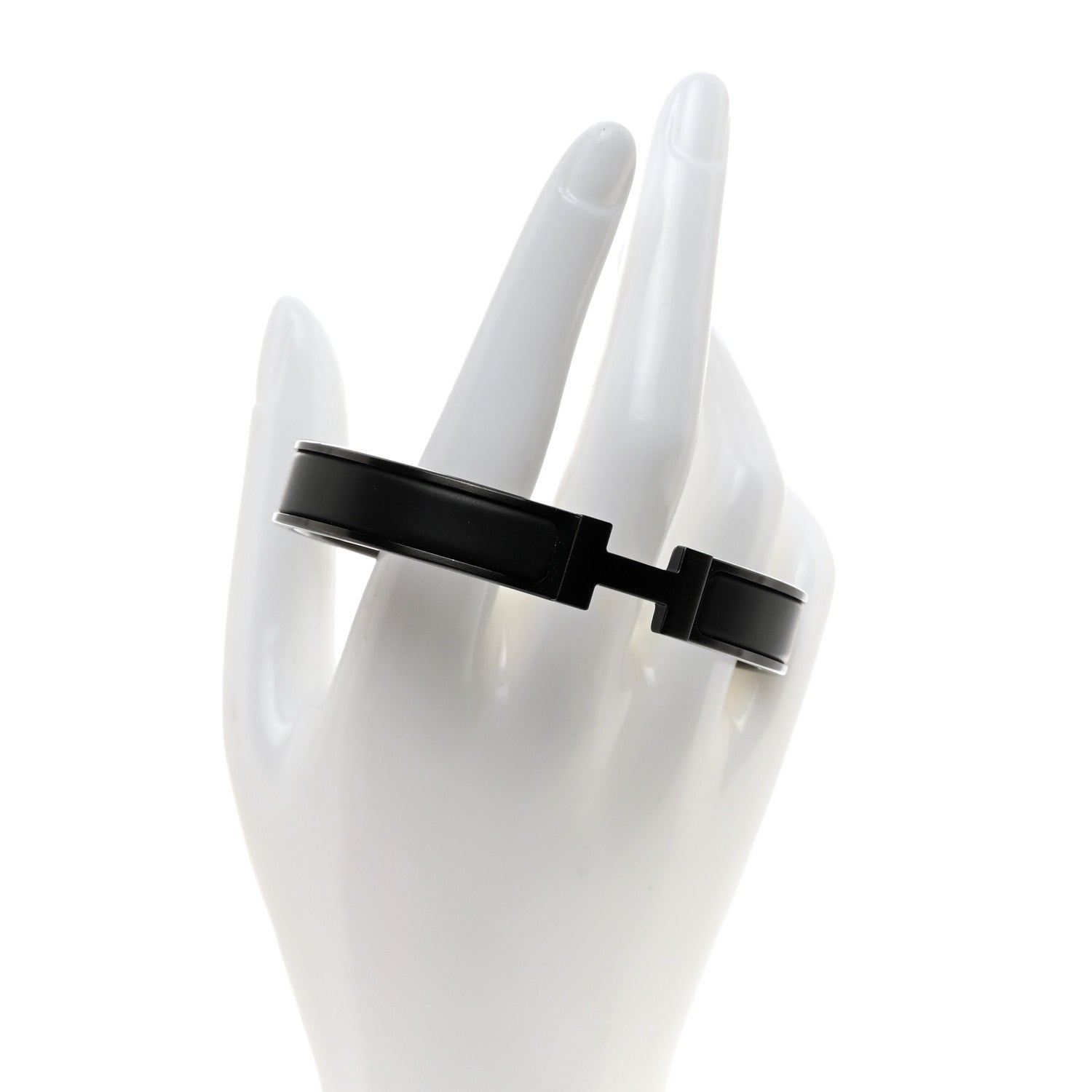 Hermes Matte Enamel Narrow Clic Clac HH Bracelet T6 So Black 2 of 5