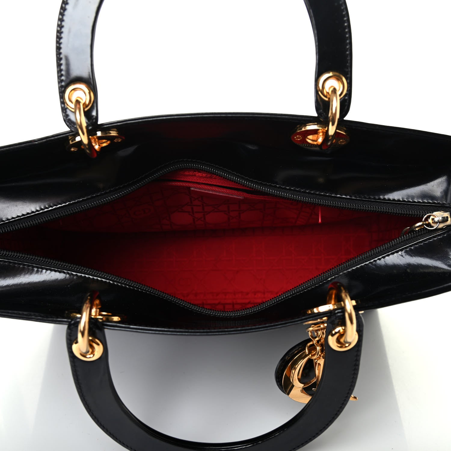 Christian Dior Patent Large Lady Dior Black 4 of 4