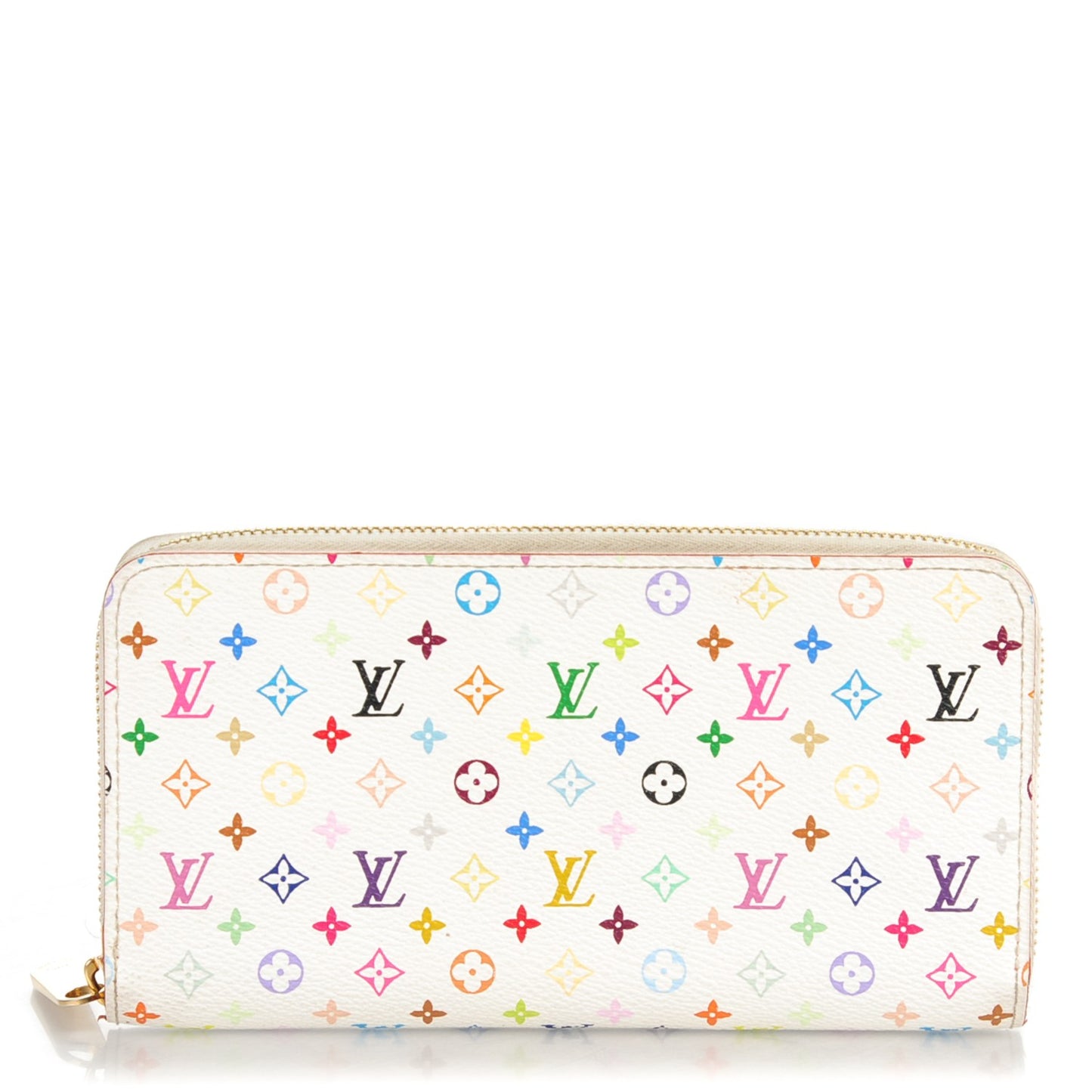 Monogram Multicolor Zippy Wallet White Orange