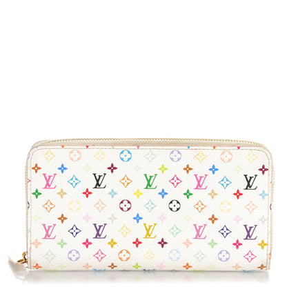 Louis Vuitton Monogram Multicolor Zippy Wallet White Orange 1 of 10