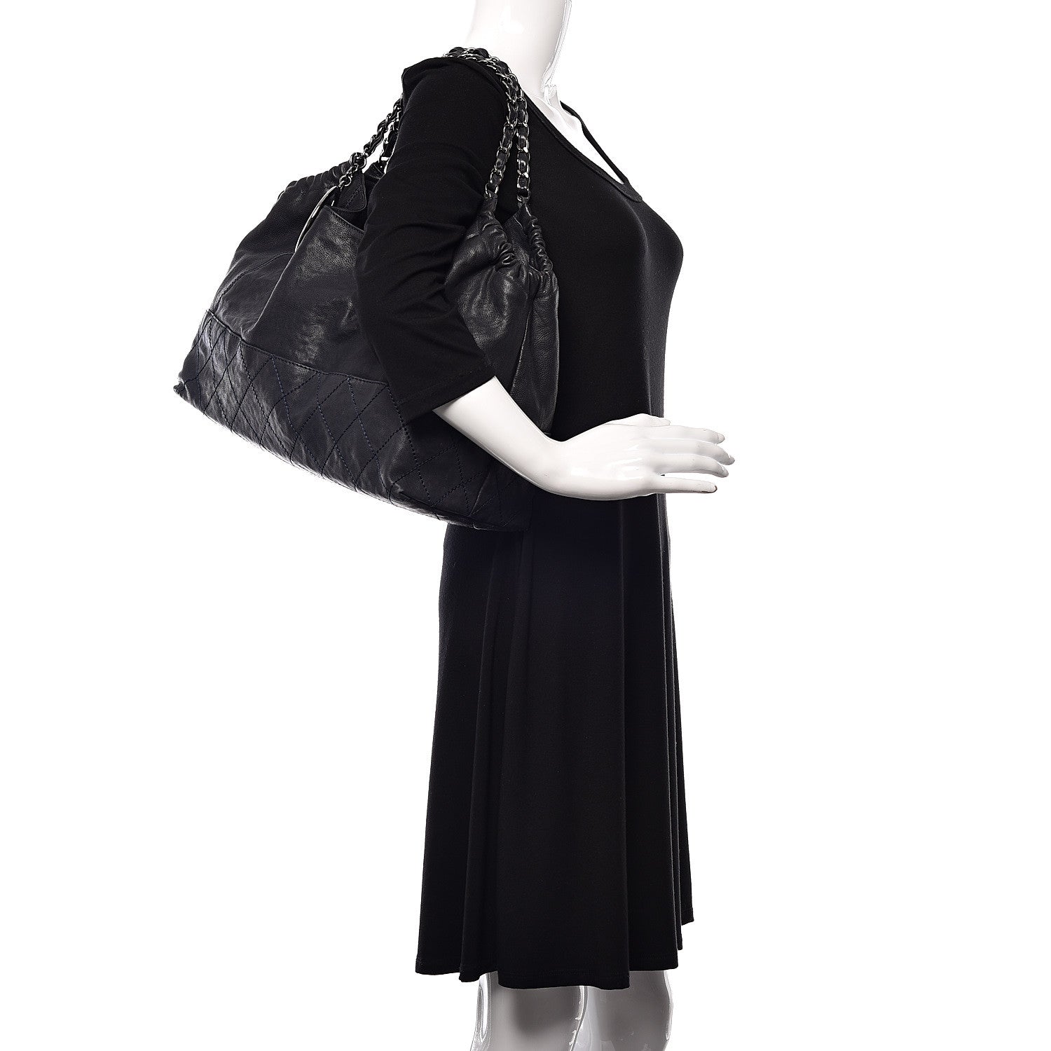 Chanel Calfskin Baby Coco Cabas Navy Blue 2 of 14