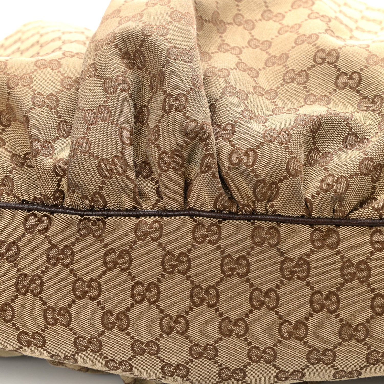 Gucci Monogram Large Jockey Hobo Dark Brown 17 of 19