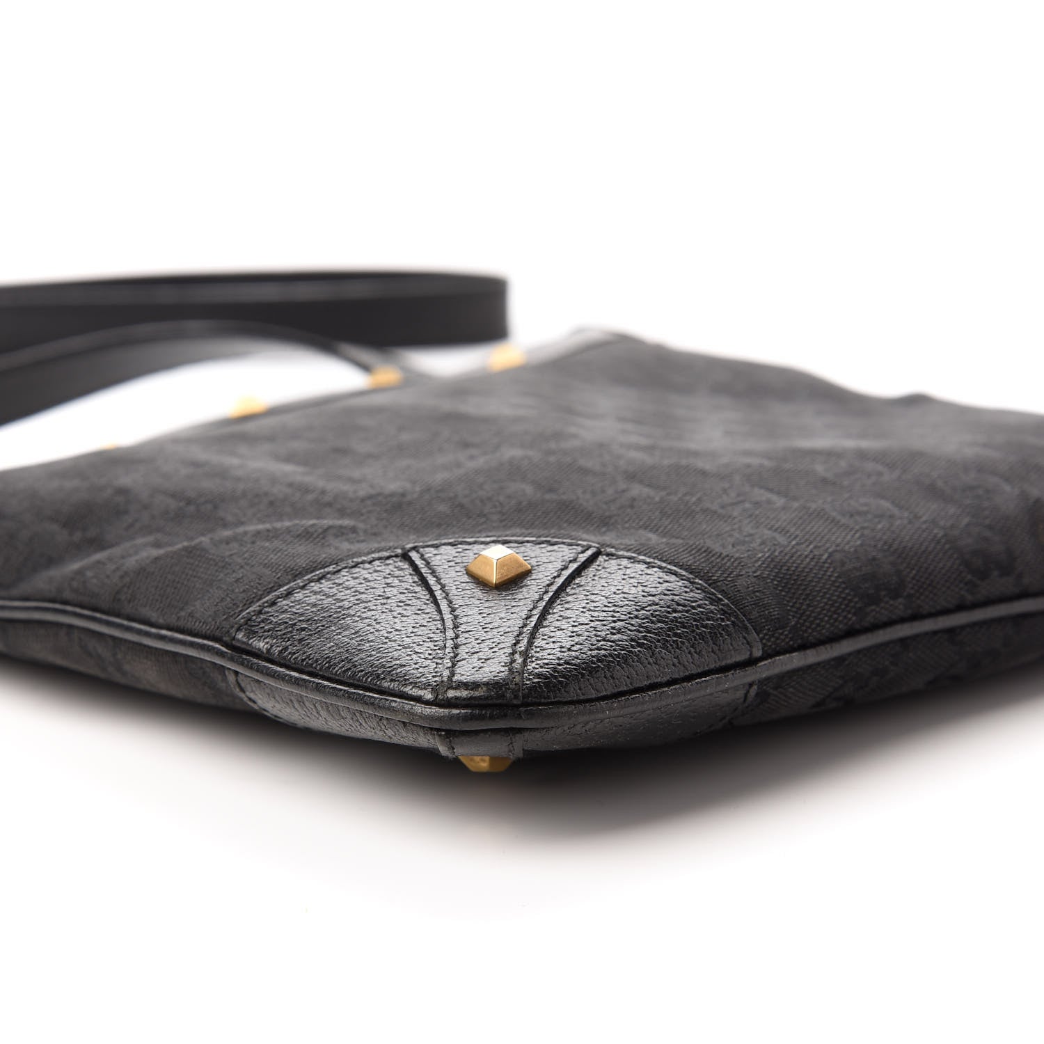 Gucci Monogram Studded Messenger Black 6 of 10