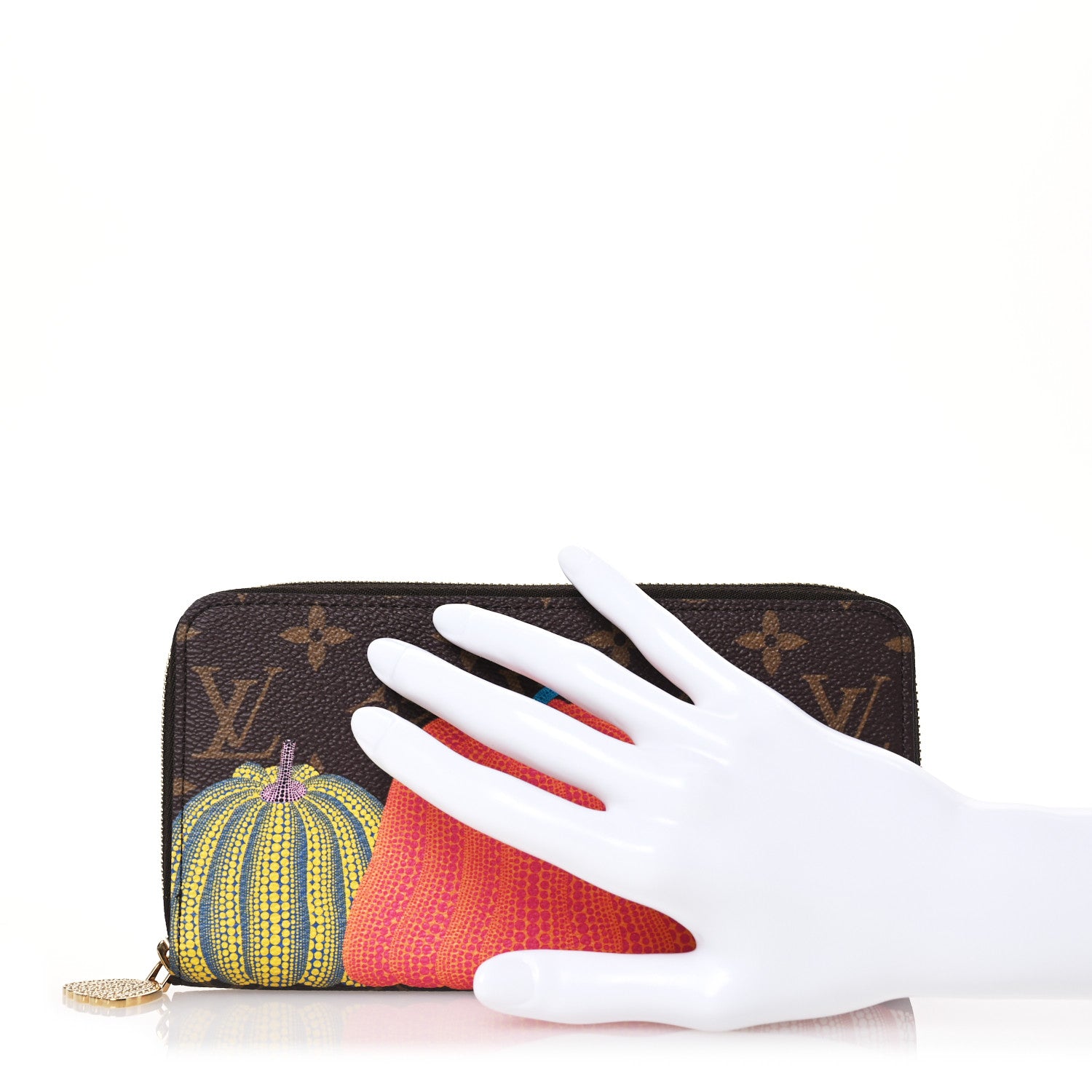 Louis Vuitton LV X YK Monogram Kusama Pumpkin Zippy Wallet 2 of 13