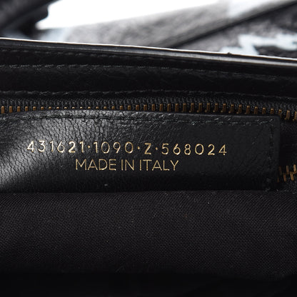Balenciaga Agneau Classic Hardware Graffiti All Over S City Black 7 of 9