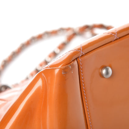 Chanel Patent Quilted Timeless Tote Orange 12 of 17