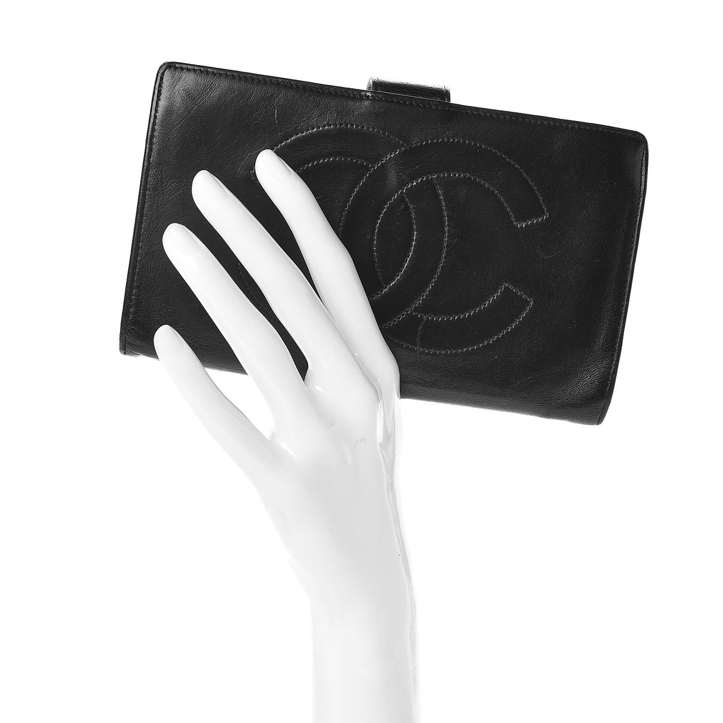 Lambskin Timeless CC French Wallet Black