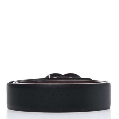 Chanel Calfskin CC Reversible Belt 95 Black Burgundy 3 of 5