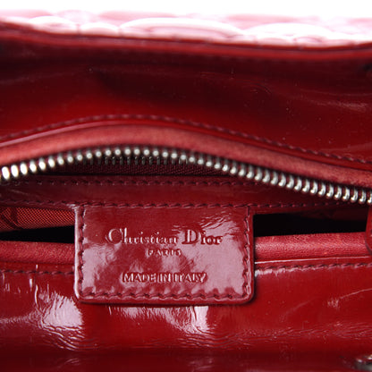 Christian Dior Patent Cannage Medium Lady Dior Red 9 of 11