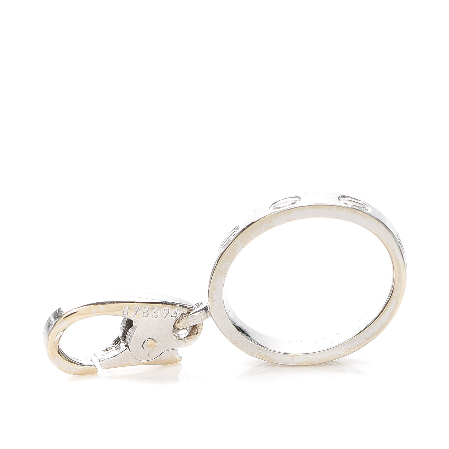 Cartier 18K White Gold LOVE Ring Charm 4 of 4