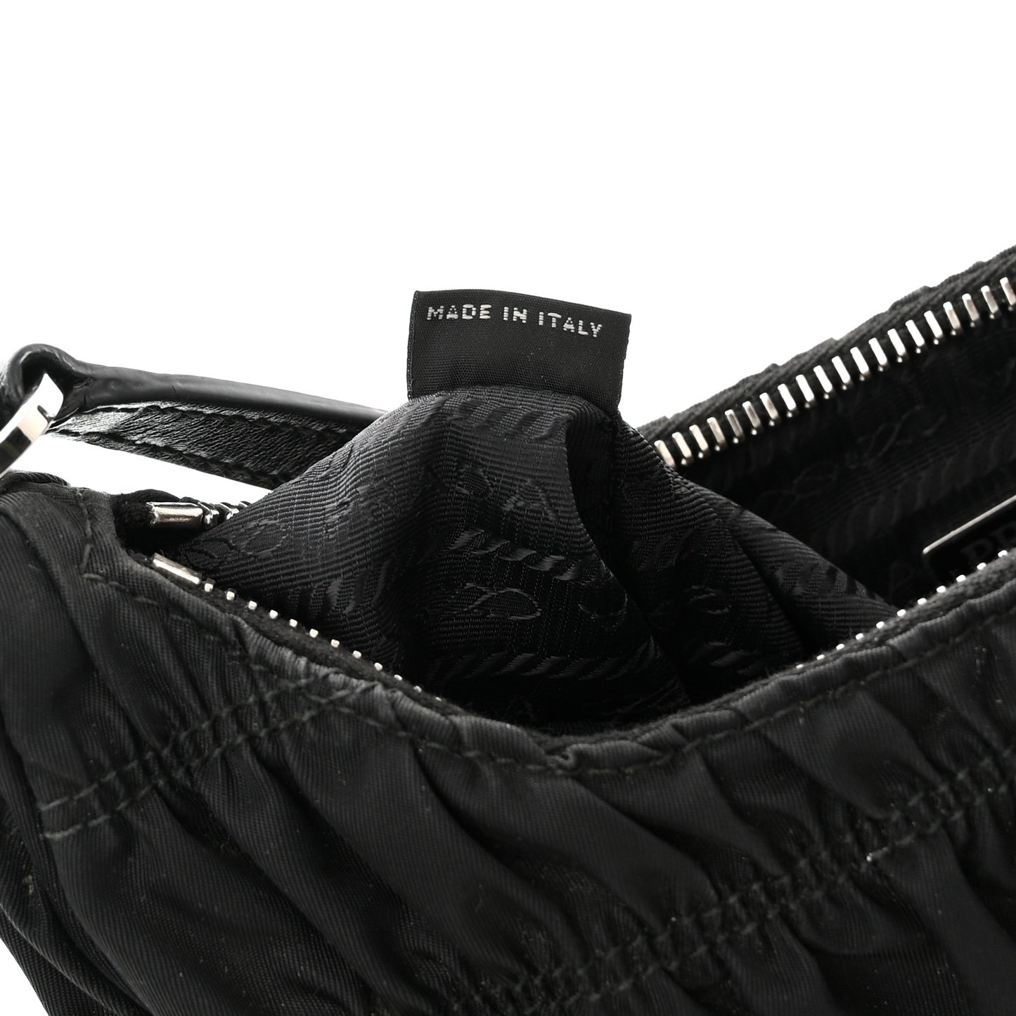 Tessuto Nylon Gaufre Shoulder Bag Black