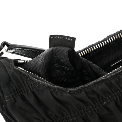 Prada Tessuto Nylon Gaufre Shoulder Bag Black 6 of 10