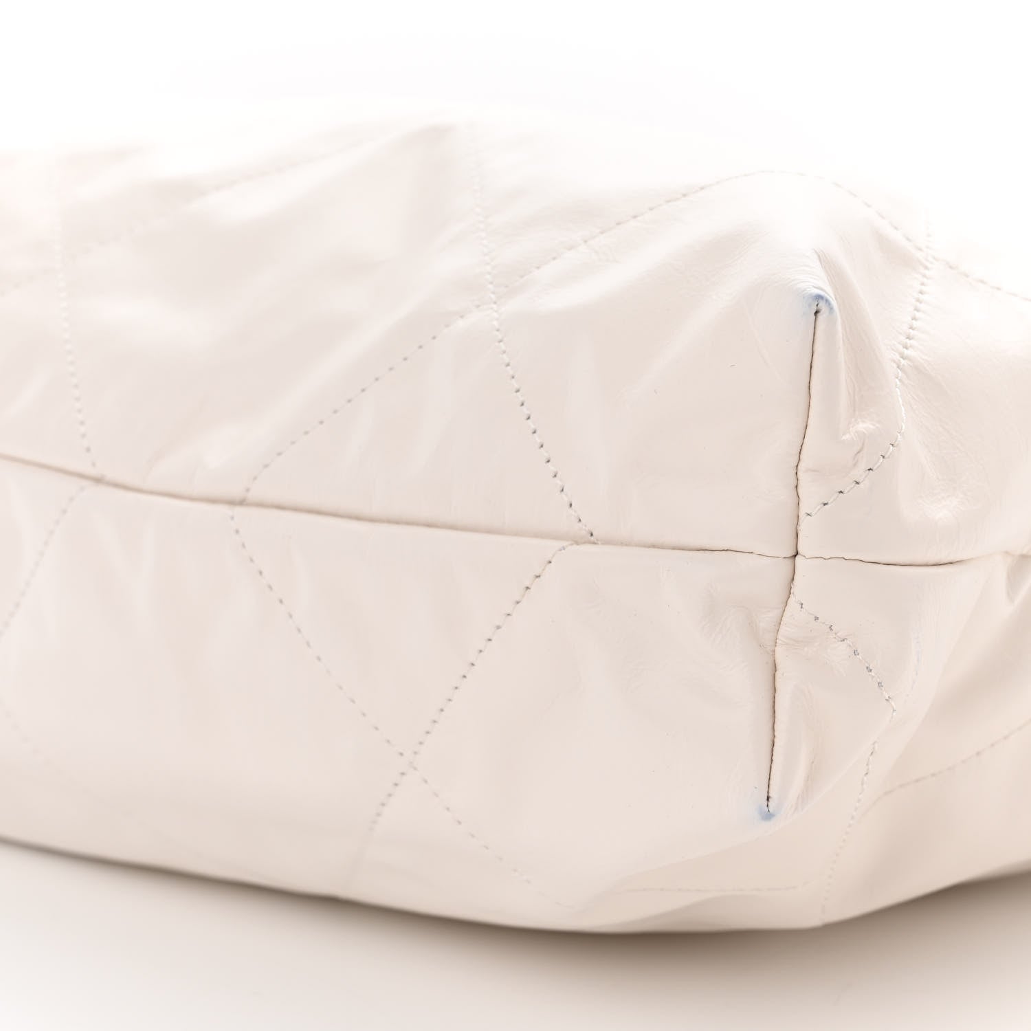 Chanel Shiny Calfskin Quilted Small Chanel 22 White 11 of 14