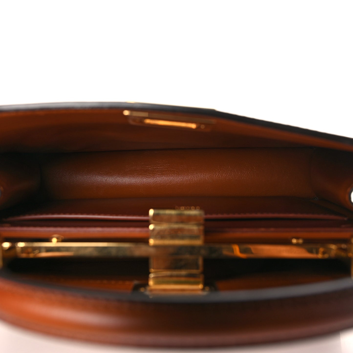 Vitello King Tamponato Medium Peekaboo I SEE U East West Satchel Cuoio