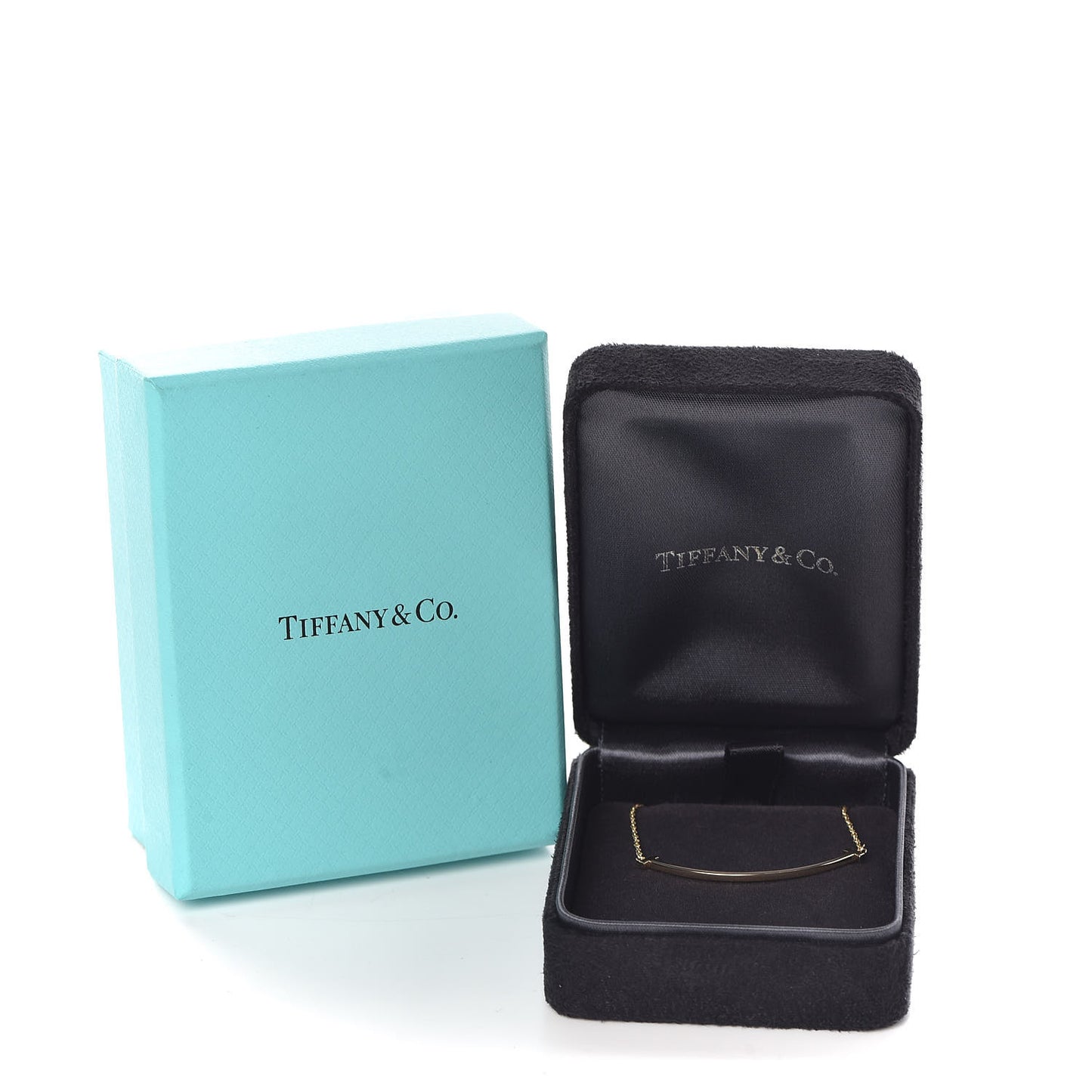 18K Yellow Gold Small T Smile Pendant Necklace